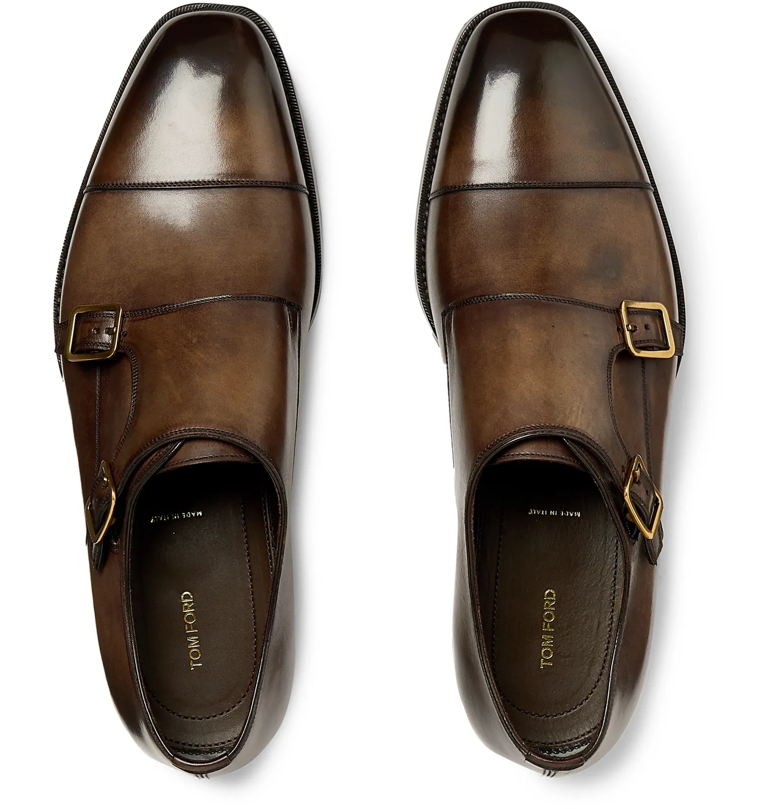 Wessex Leather Monk-Strap Shoes - 8