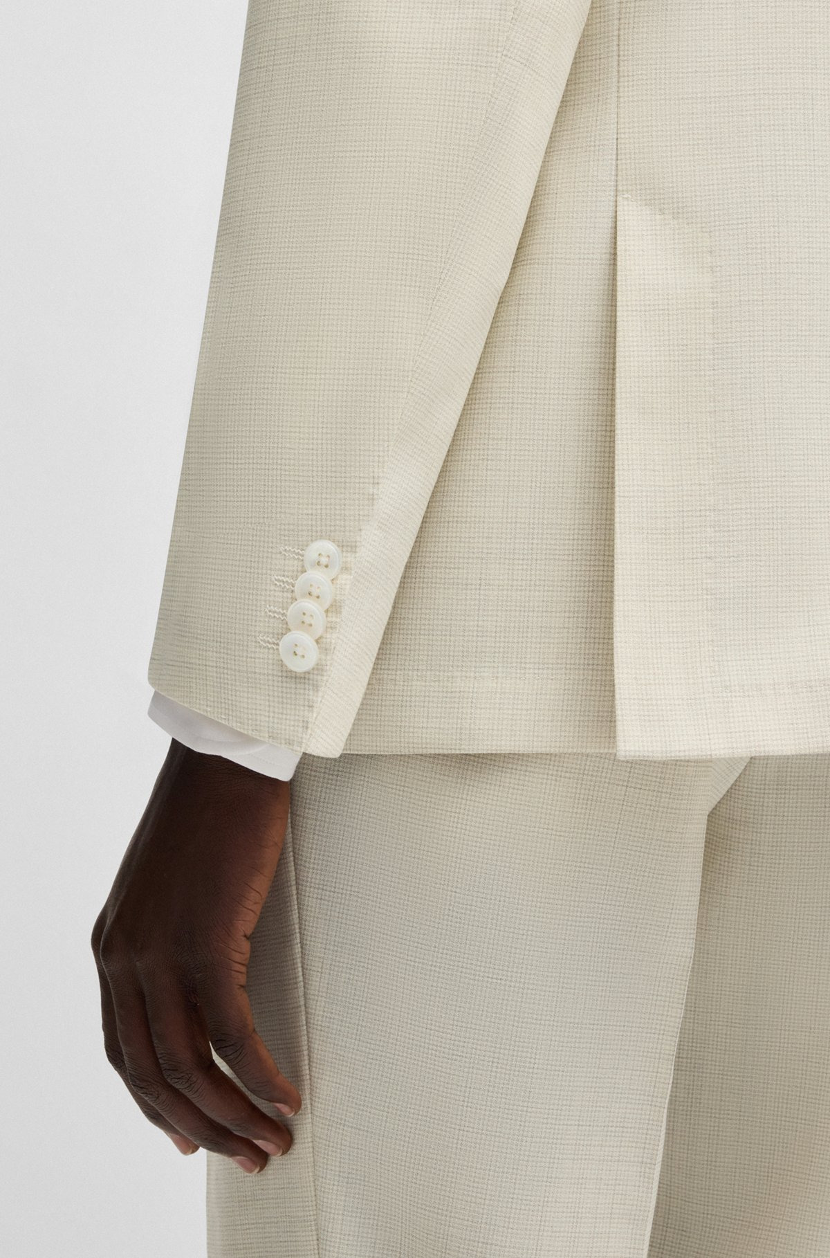 SLIM-FIT SUIT JACKET IN A PATTERNED WOOL BLEND - 6