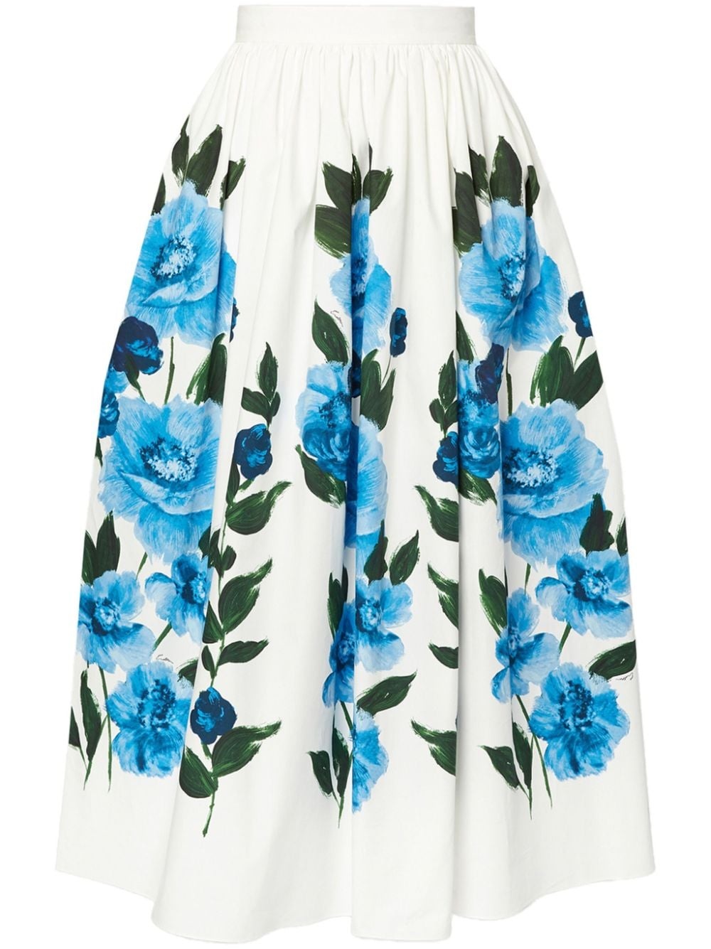 Painted Floral midi skirt - 1