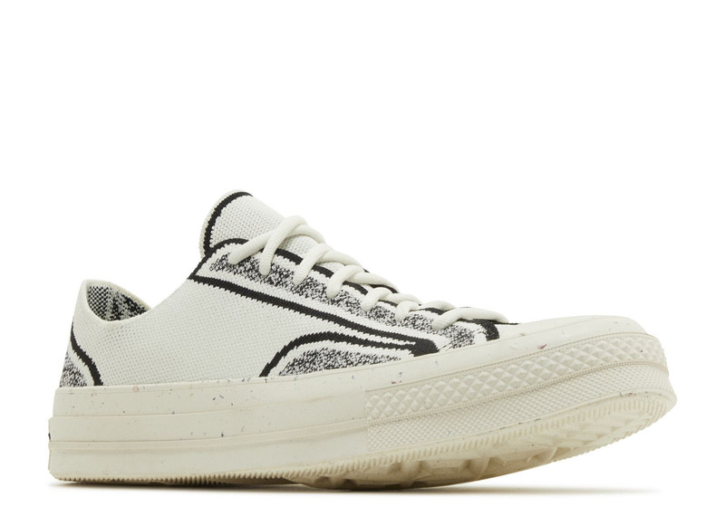 Converse RENEW CHUCK 70 KNIT LOW 'EGRET BLACK' outlook