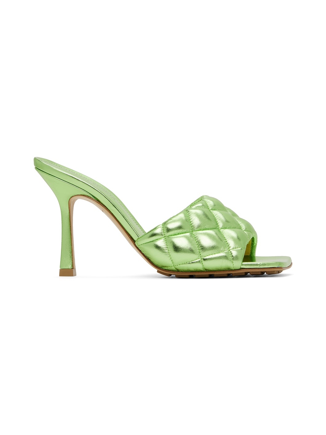 Green Padded Heeled Sandals - 1