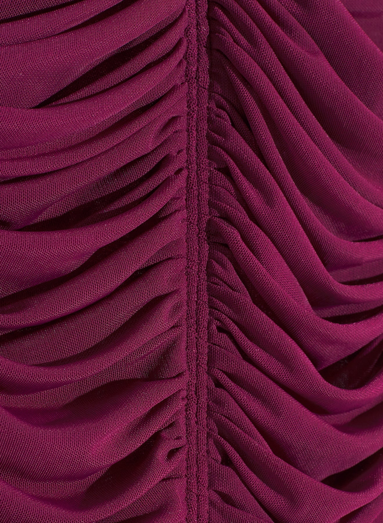 burgundy ruched gown - 7