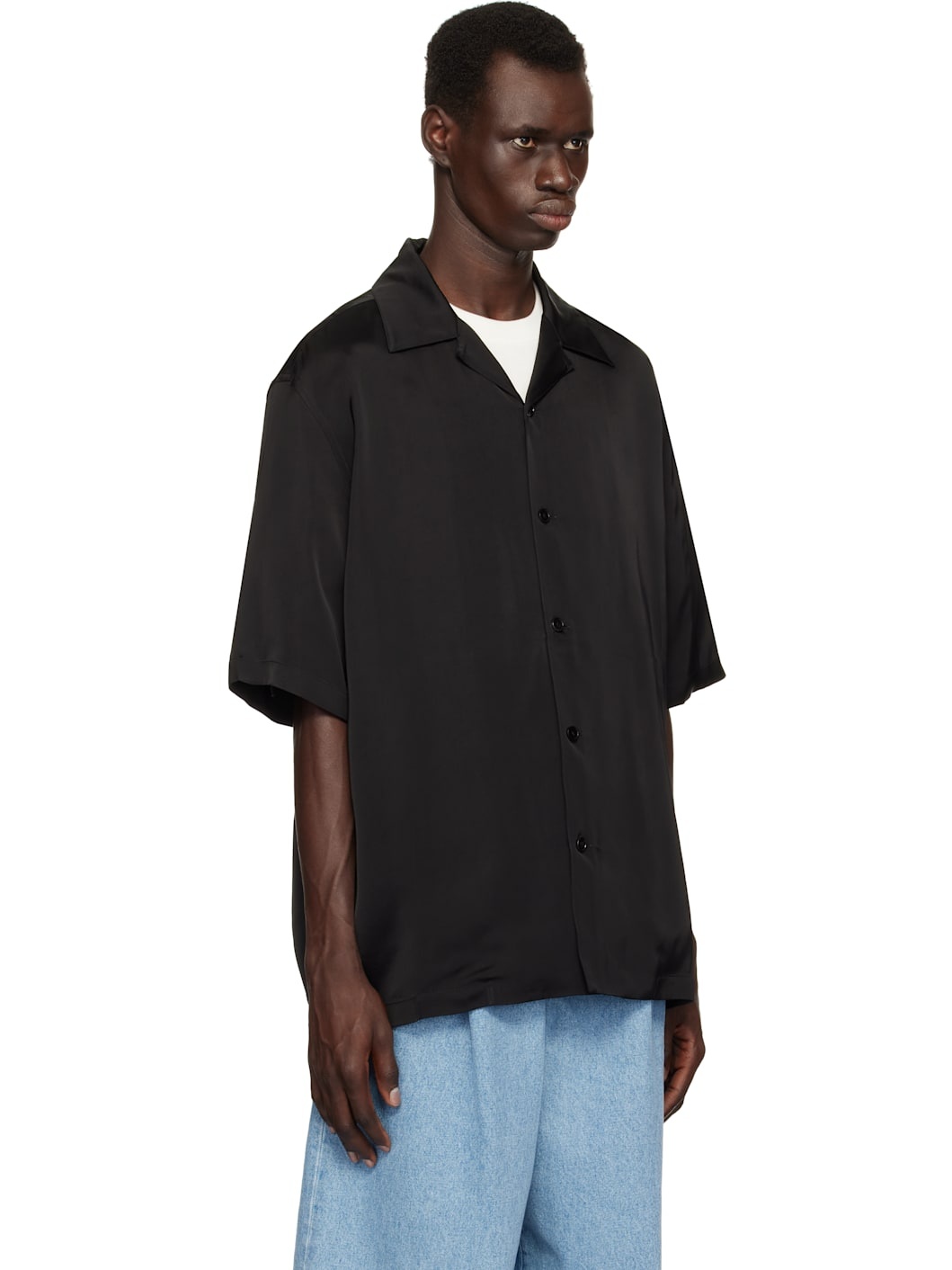 Black Satin Shirt - 2