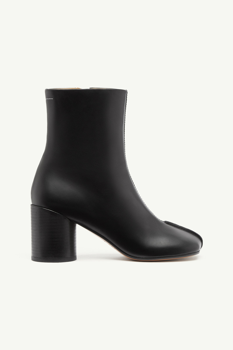 Stitch-out Leather Ankle Boots - 1