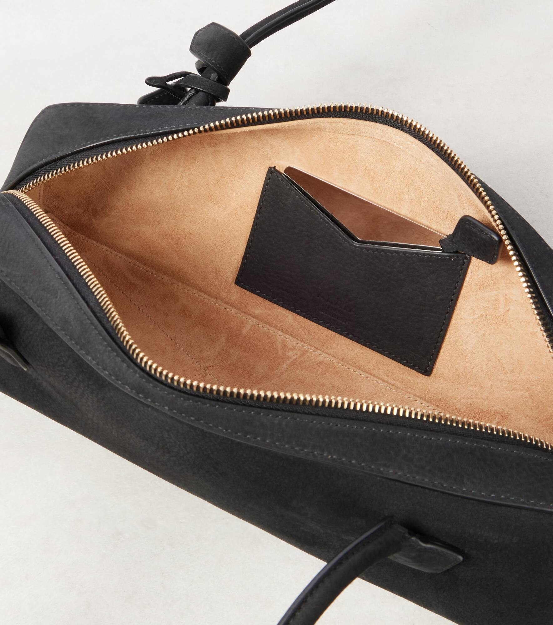 Le Teckel Medium suede shoulder bag - 3