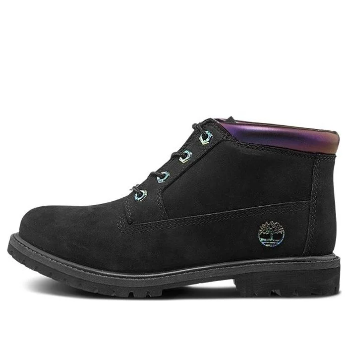 (WMNS) Timberland Nellie 6-Inch Iridescent Waterproof Chukka Boots 'Black Nubuck' A24KH - 1