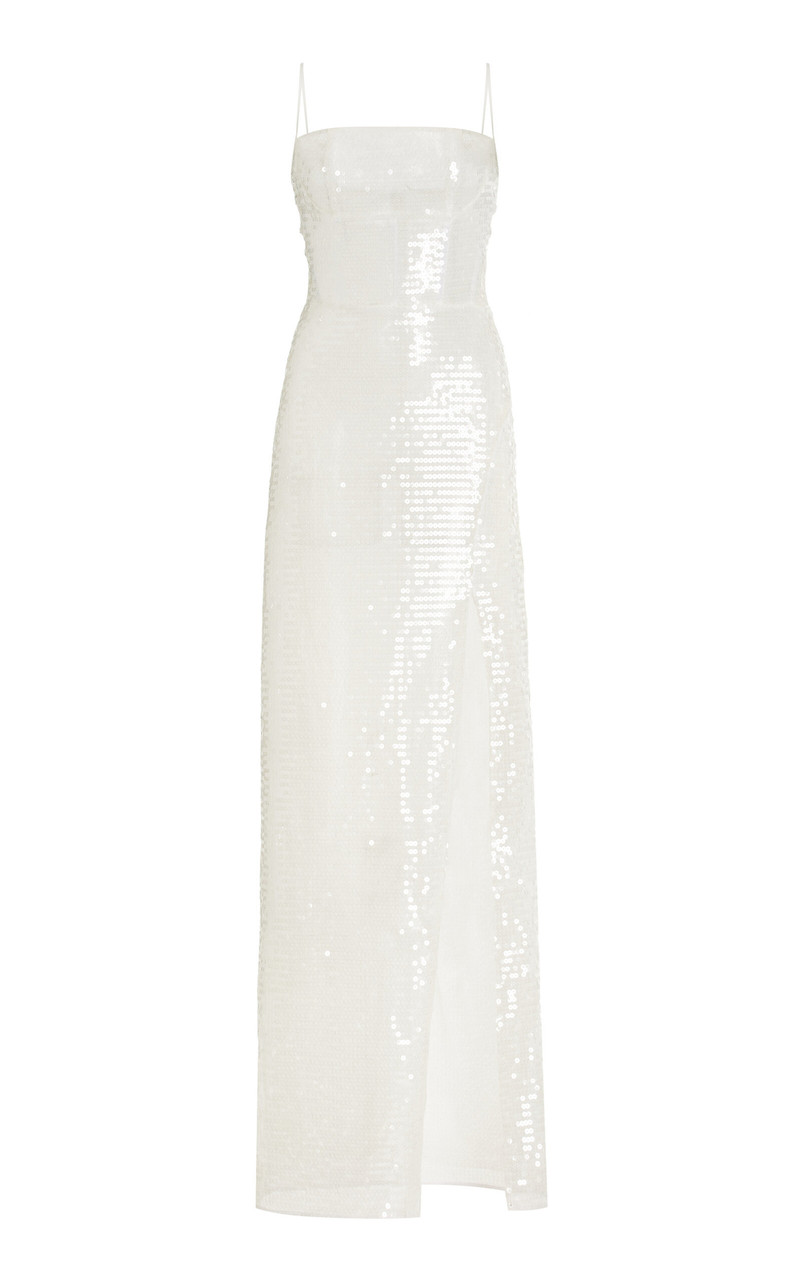 Kendall Sequined Maxi Dress white 1