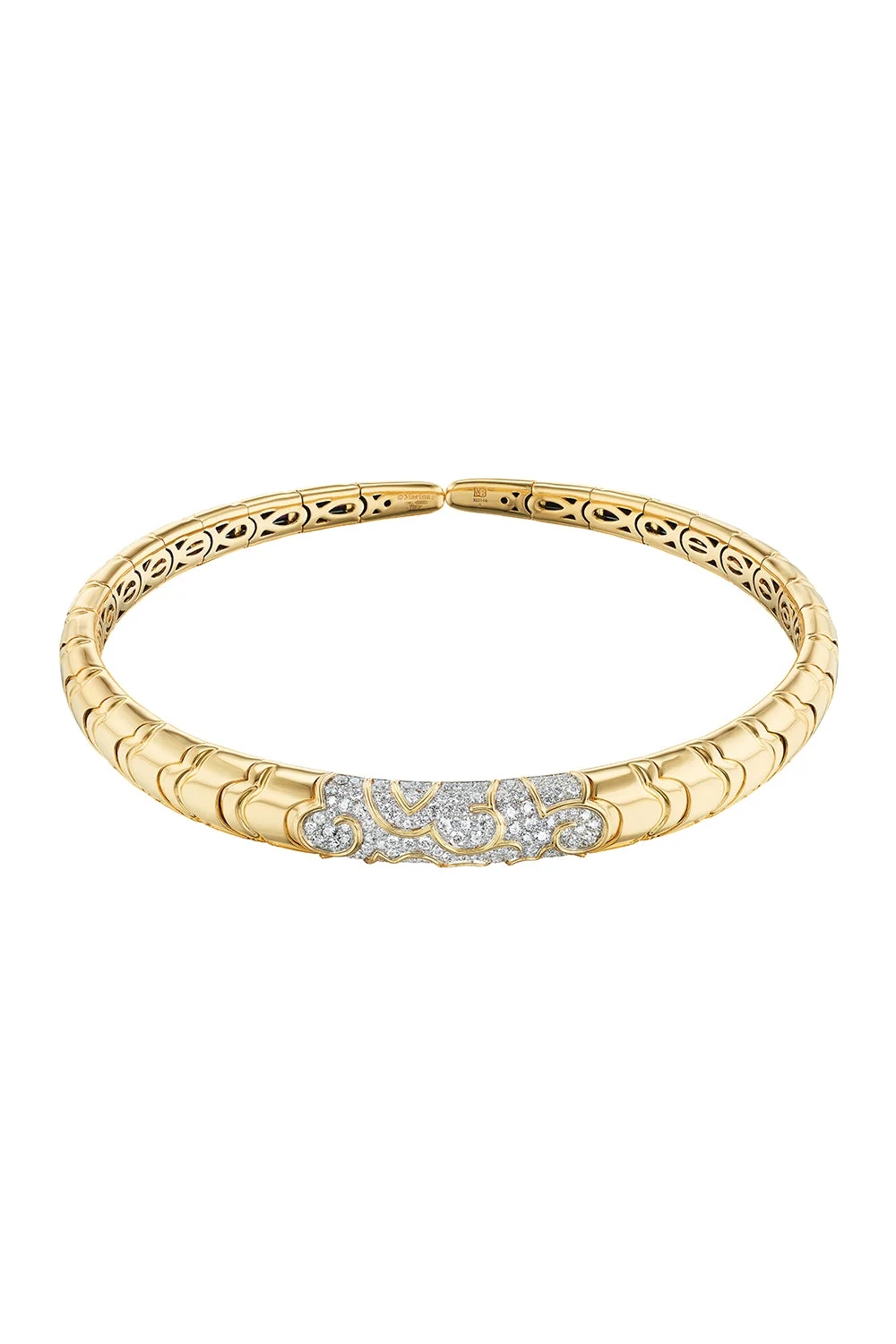 Diamond Onda Collar Necklace - 1