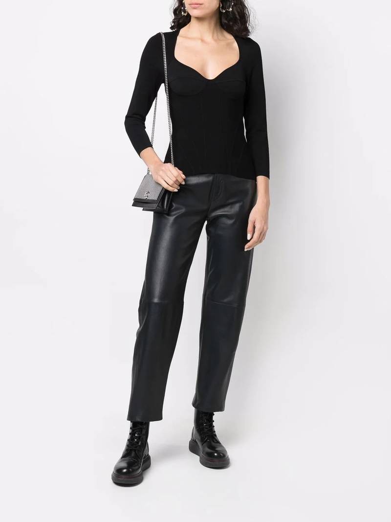 Alexander McQueen inserted-bra detail top outlook