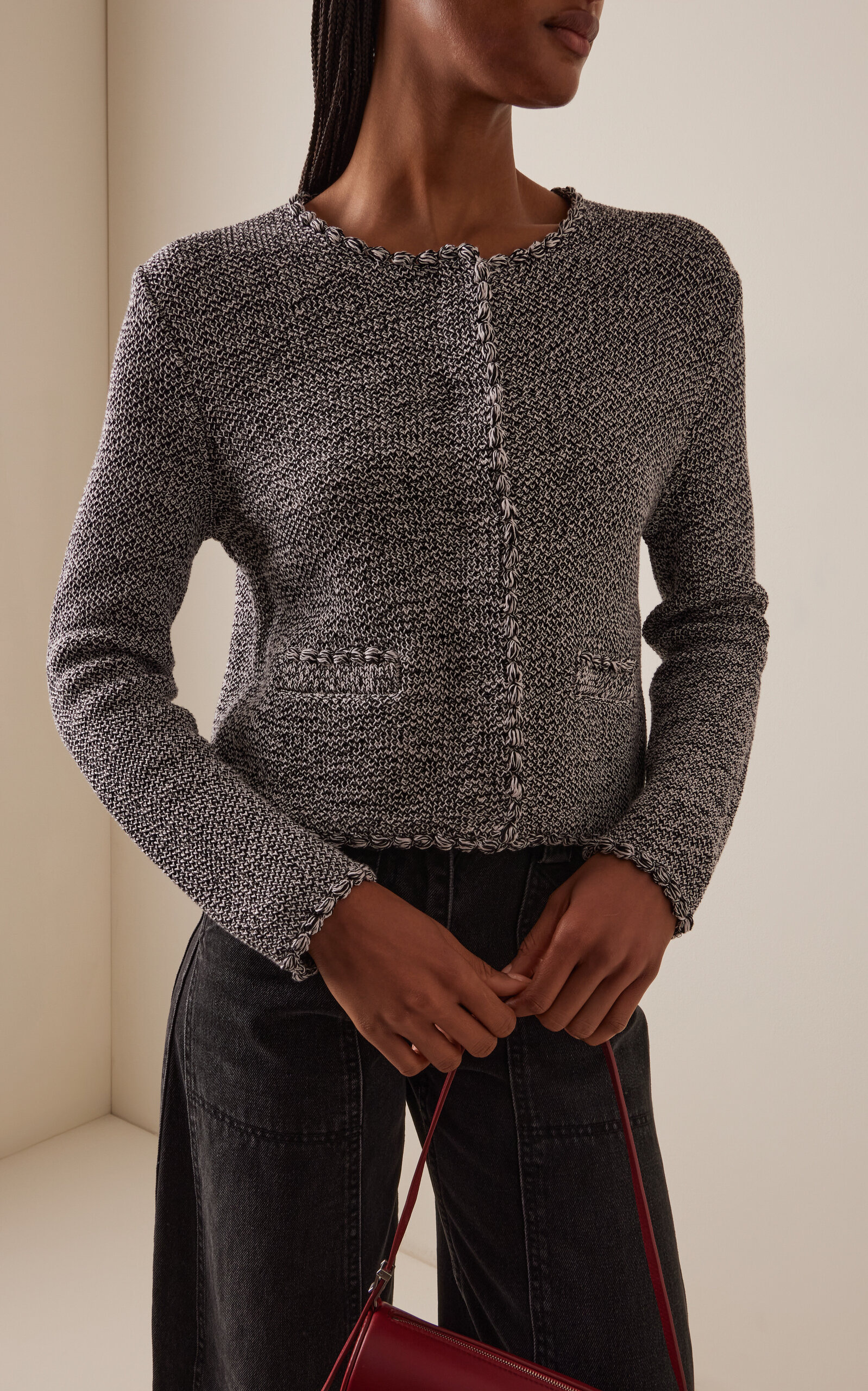 Nidia Macrame Jacket in Cotton grey - 3