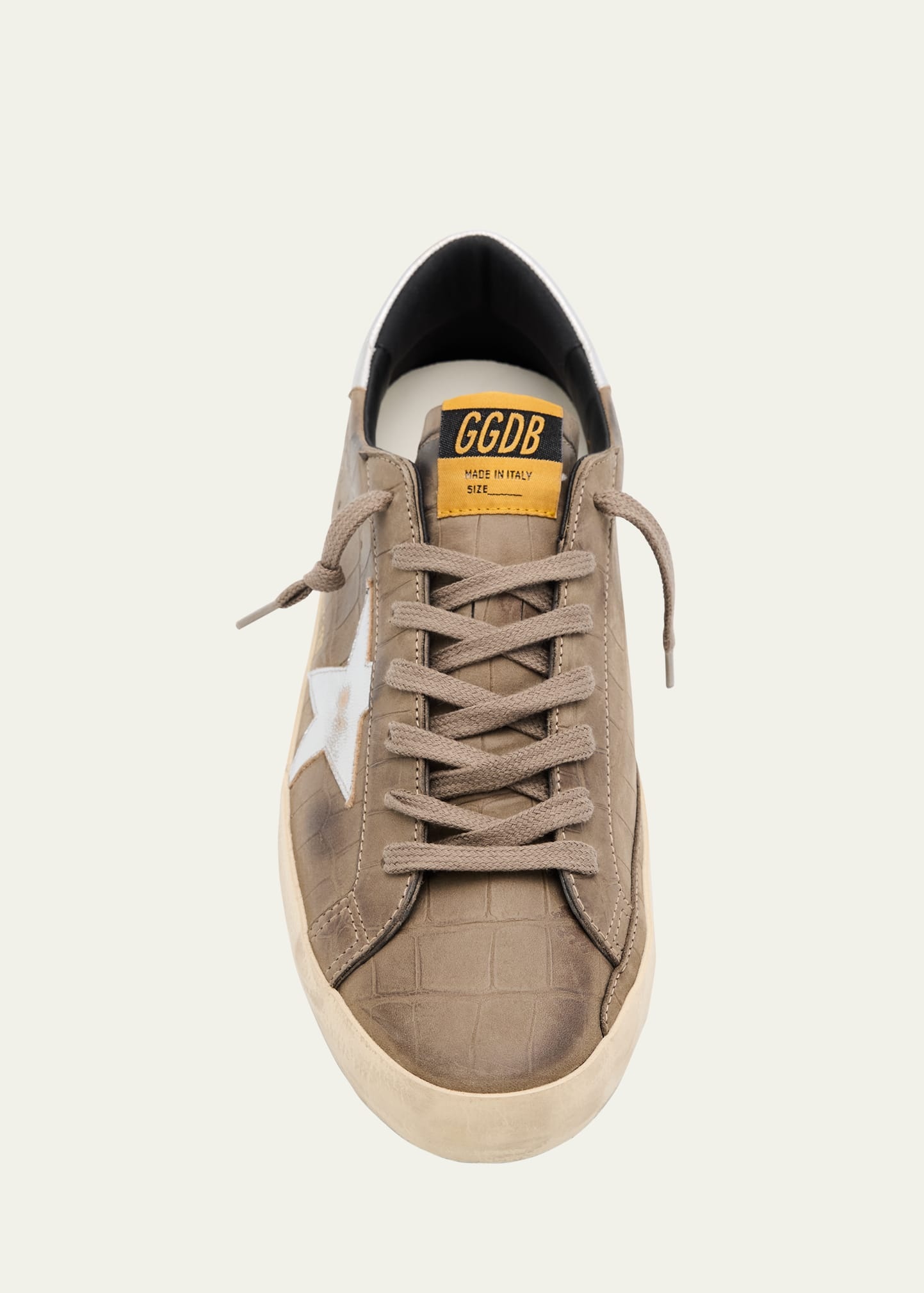 Men's Super-Star Croc-Printed Nubuck Leather Sneakers, Exclusive - 3