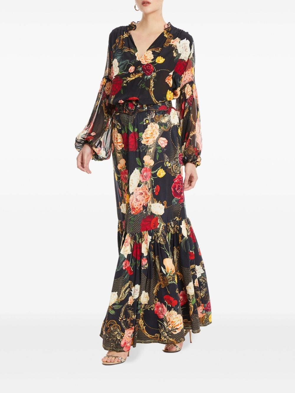 floral-print blouse - 2