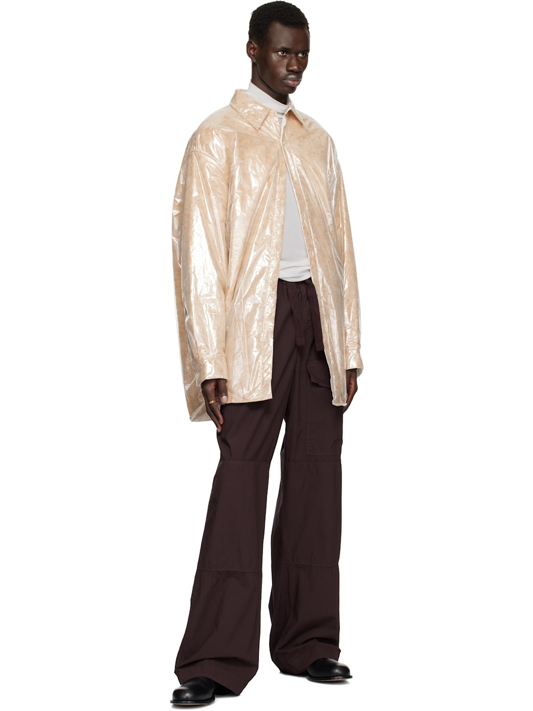 Pink Oversized Puffed Overshirt - 4