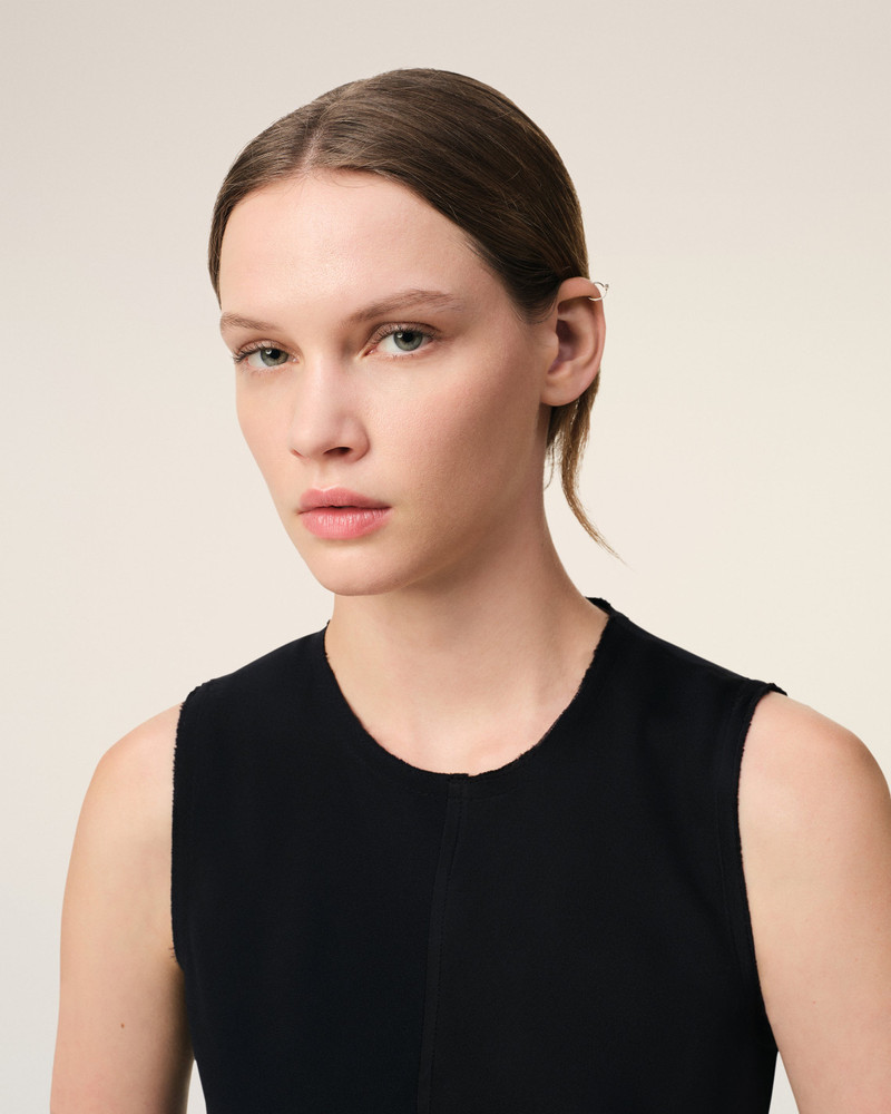 BLACK STRAIGHT SHORT DRESS 4