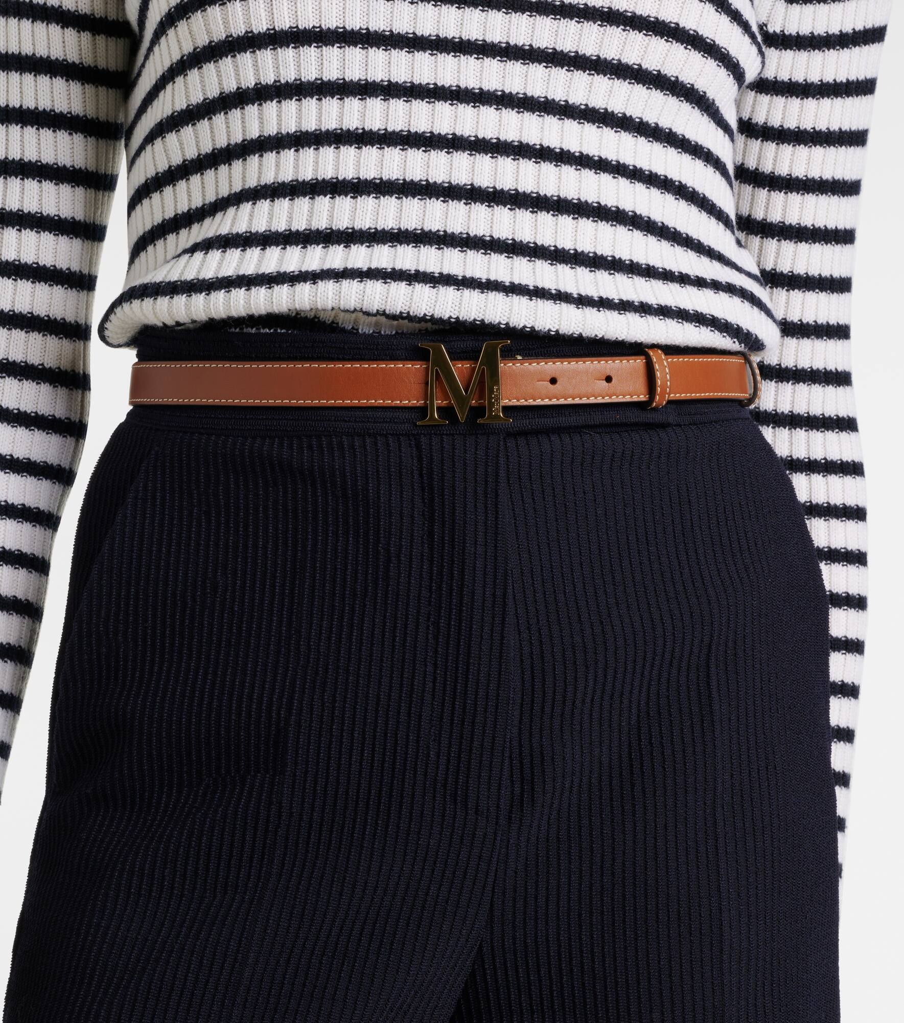 Logo leather belt - 2