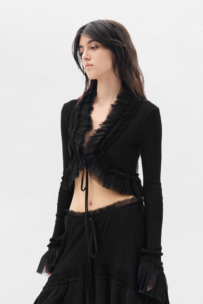 Ann Demeulemeester Jedi Long Sleeve Open Front Top outlook