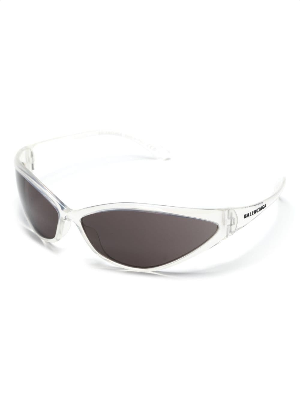 90s Oval wrap-around sunglasses - 2