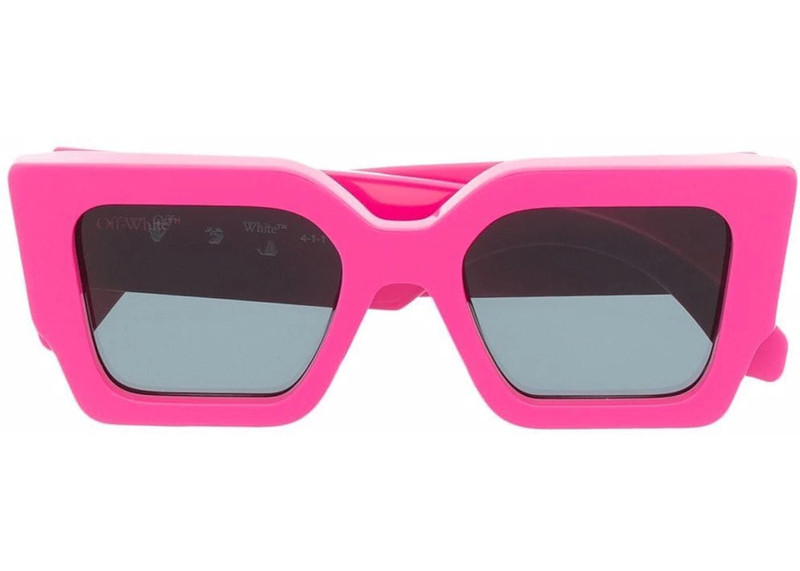 Off-White OFF-WHITE Catalina Rectangular Frame Sunglasses Fuchsia/Dark Grey/White (OERI003Y21PLA0013207 / OERI outlook