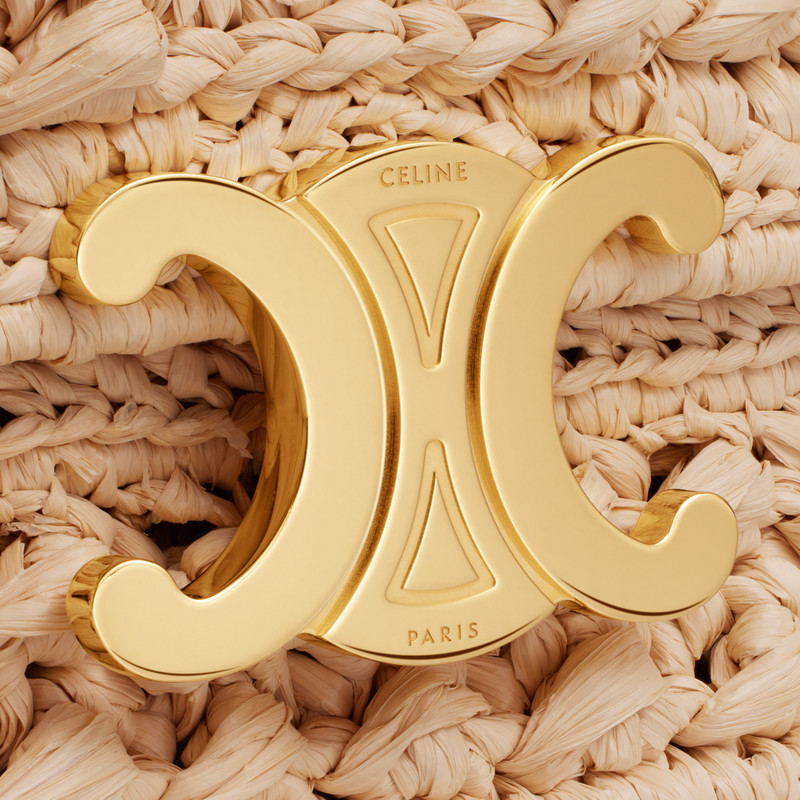 CHAIN SHOULDER BAG CLAUDE in RAFFIA EFFECT TEXTILE 5