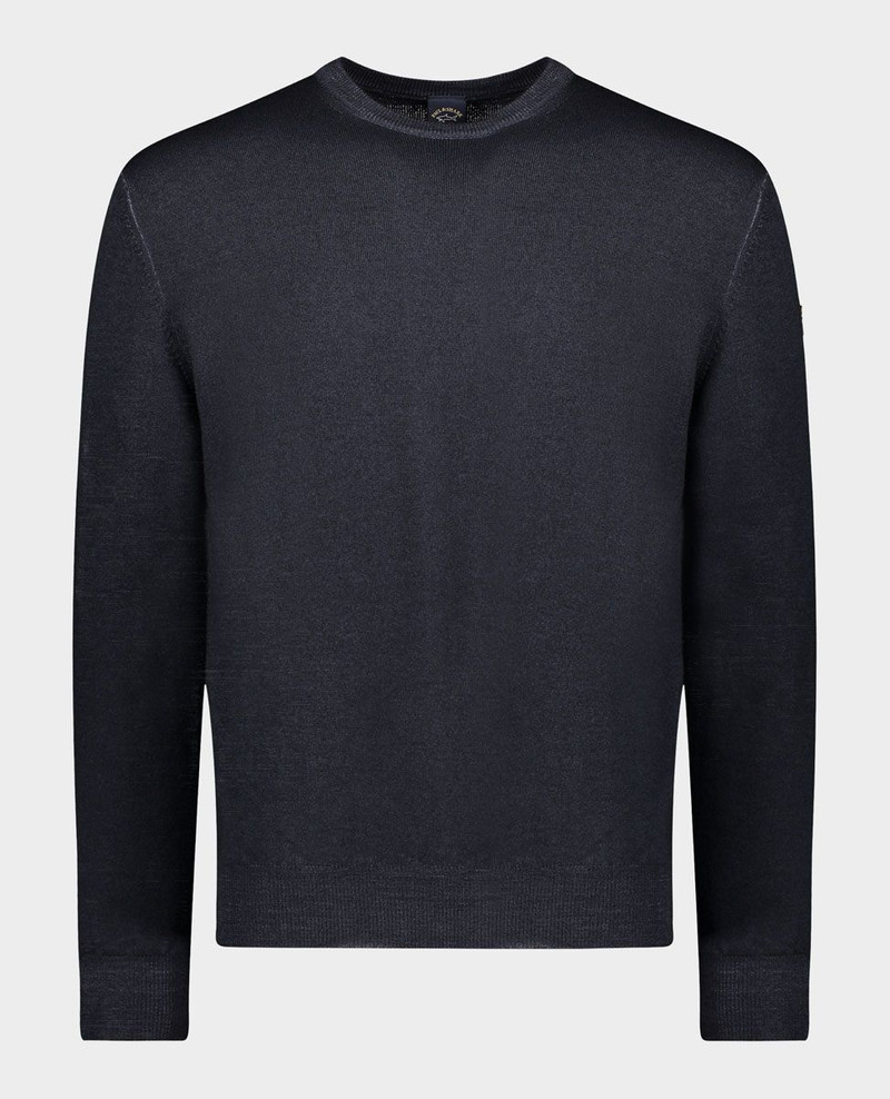 Merino wool crew neck extra-fine dyed garment - 1