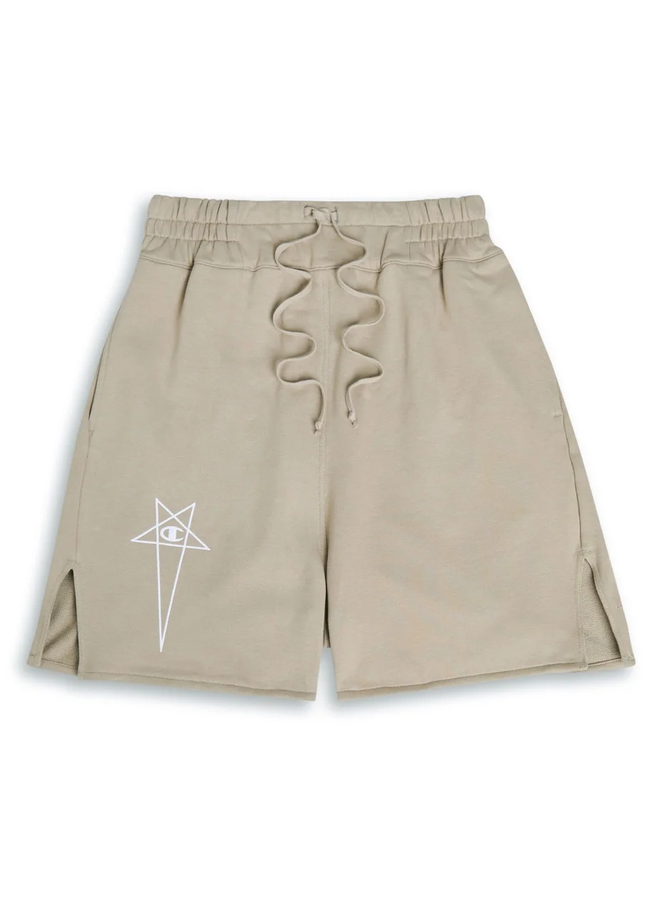 Rick Owens X Champion Logo-embroidered Cotton Shorts - 1