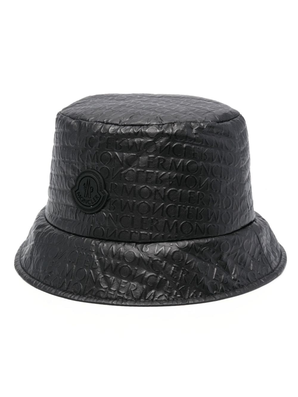 logo-print padded bucket hat - 1