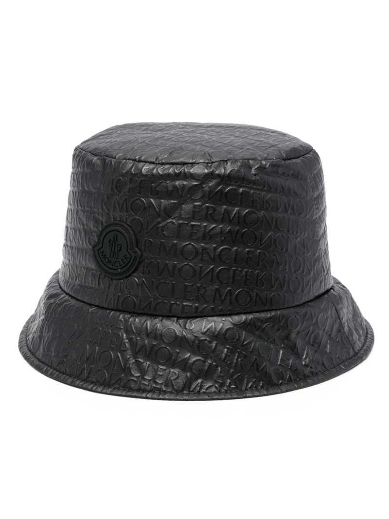 logo-print padded bucket hat 1