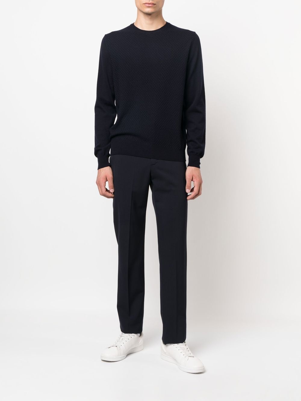 crew-neck long-sleeve jumper - 2