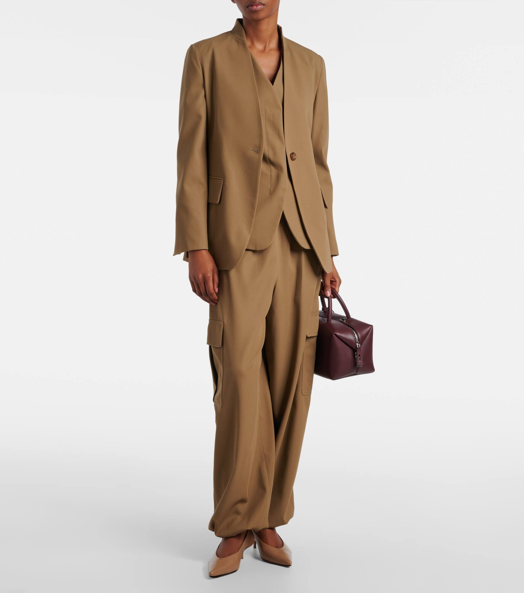 Glauco cotton twill tapered pants - 2