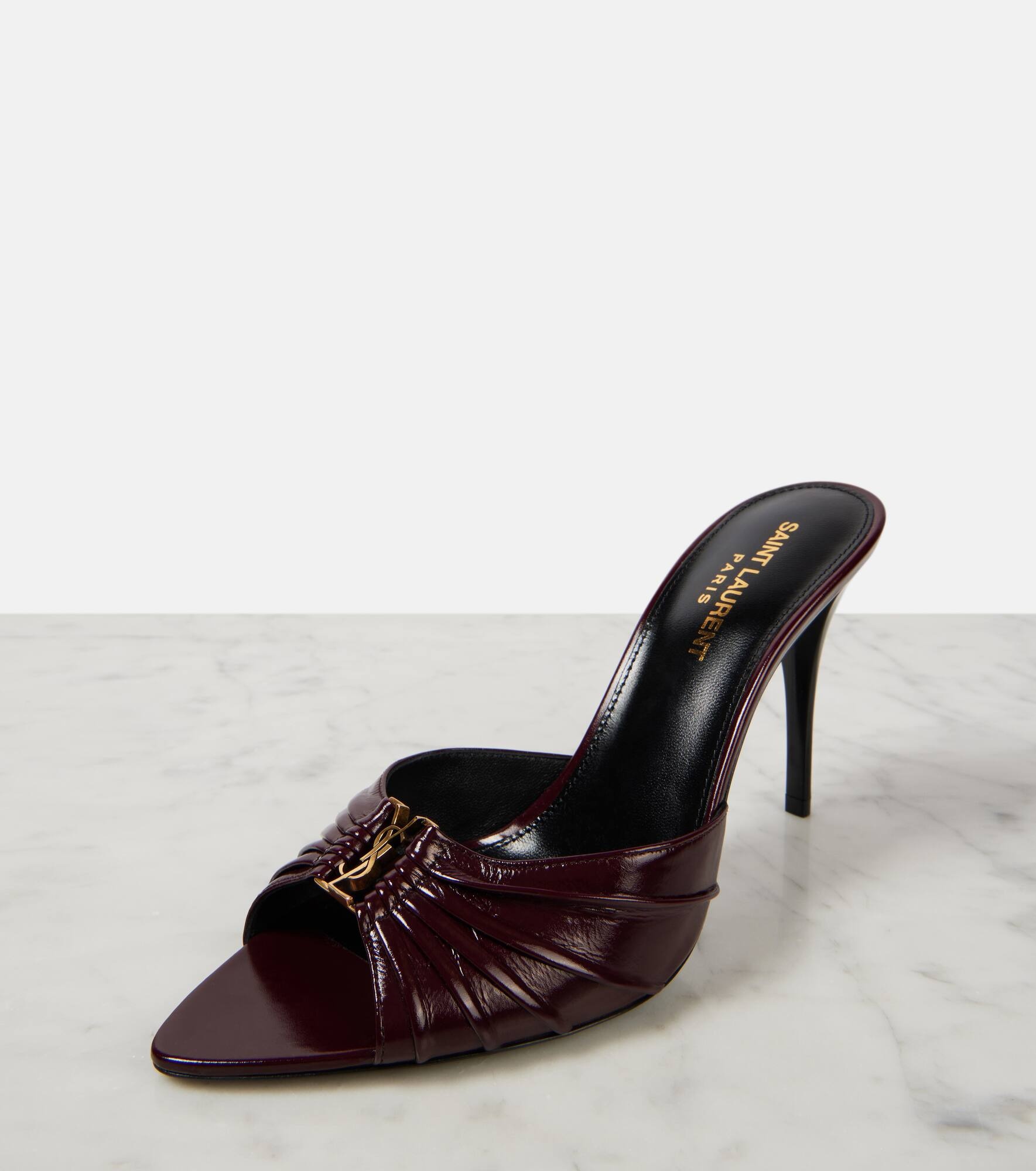 Babylone Cassandre leather mules - 5