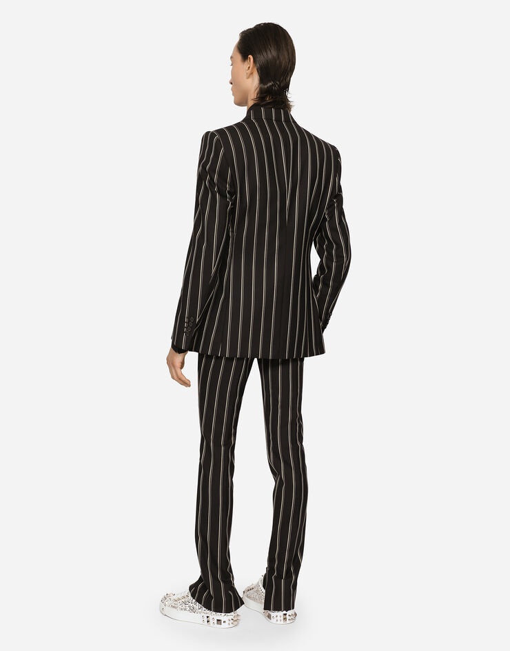 Pinstripe wool Sicilia-fit suit - 3