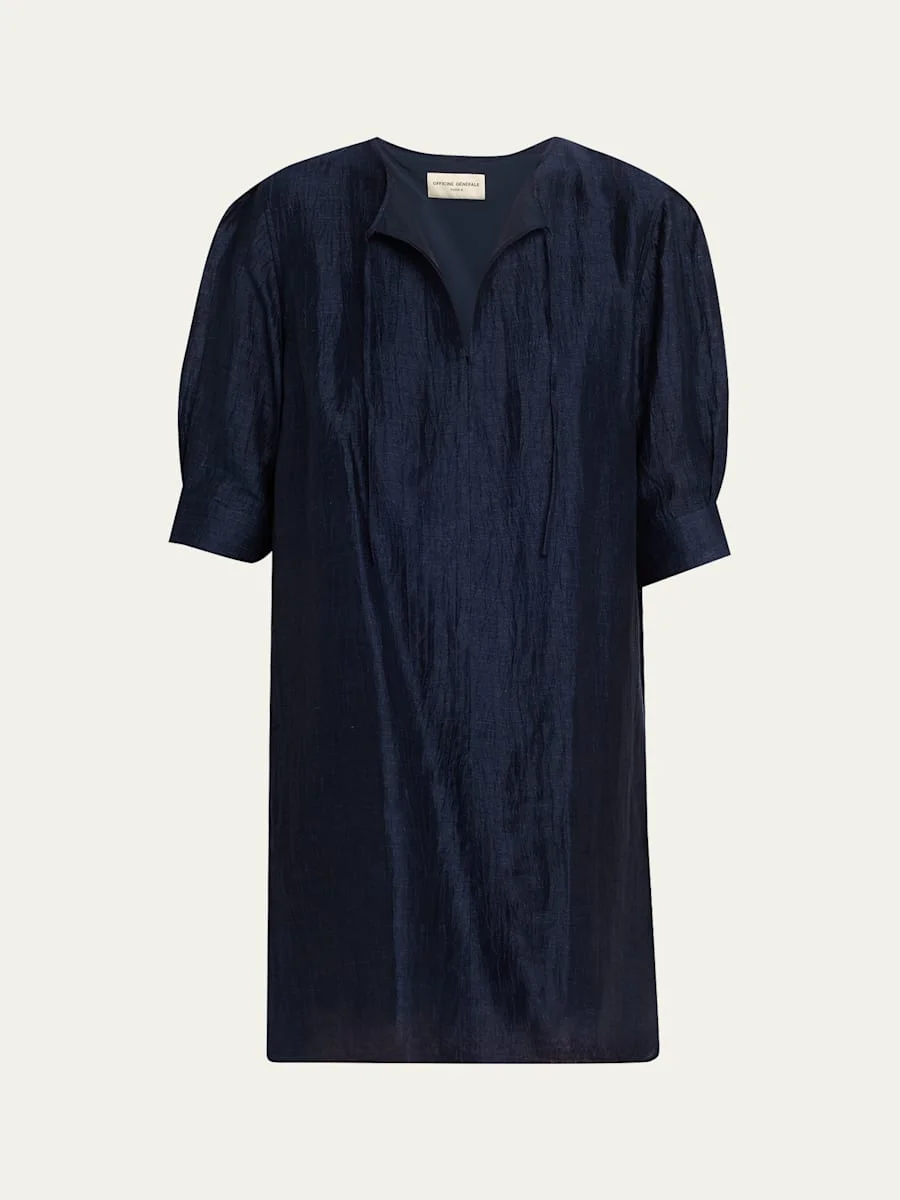Gigi Italian Linen Mini Dress - 1