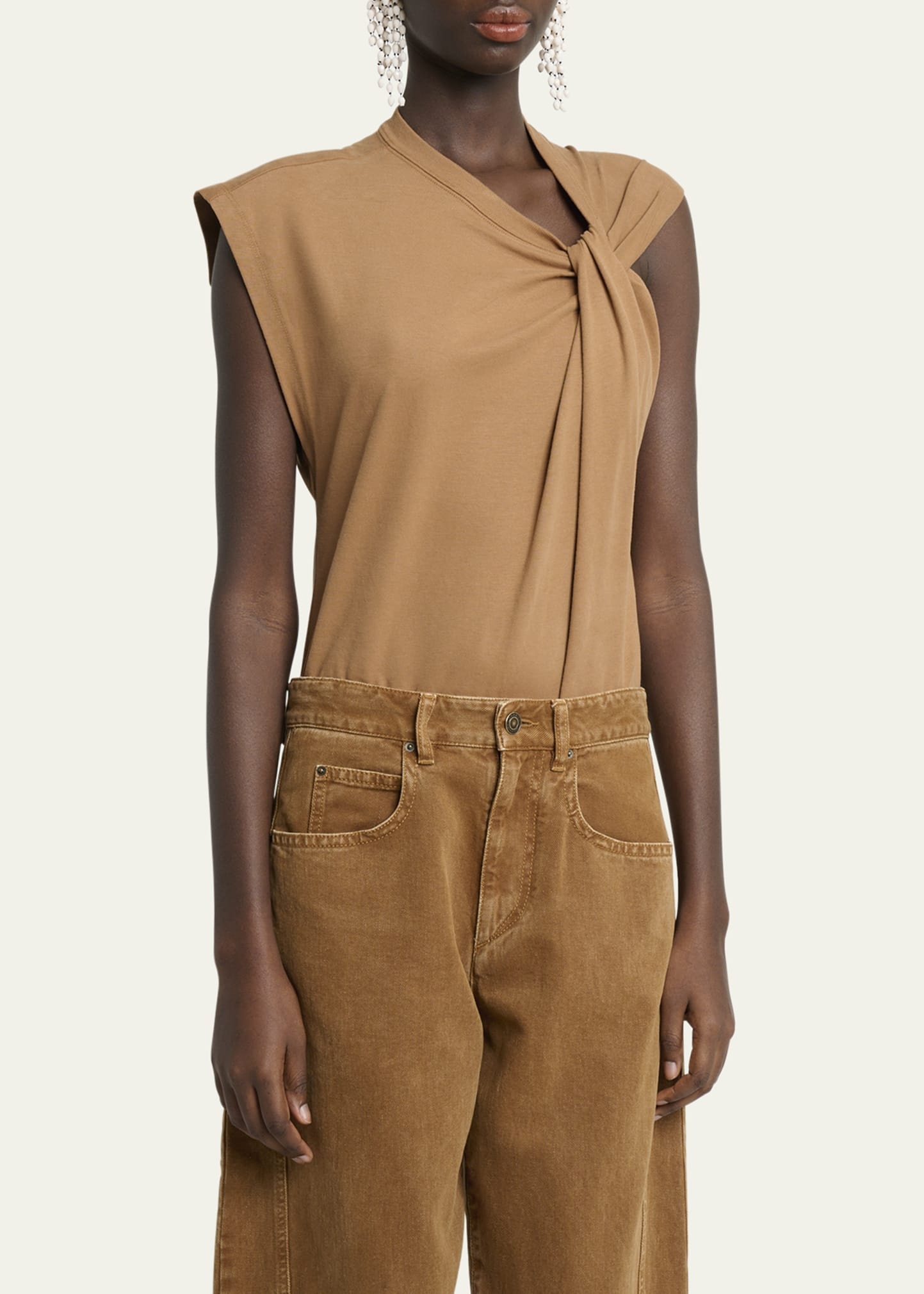 Nayda Asymmetric Cotton T-Shirt - 4