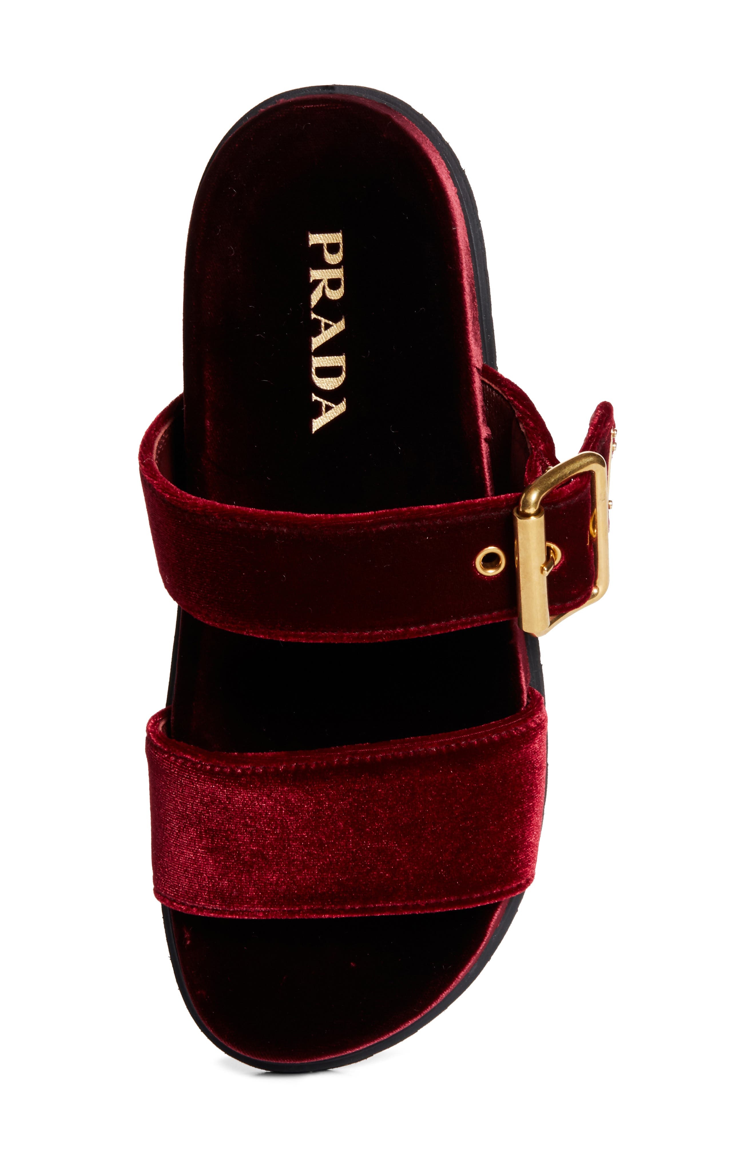 Prada Buckle Slide Sandal in Bordeaux at Nordstrom - 5
