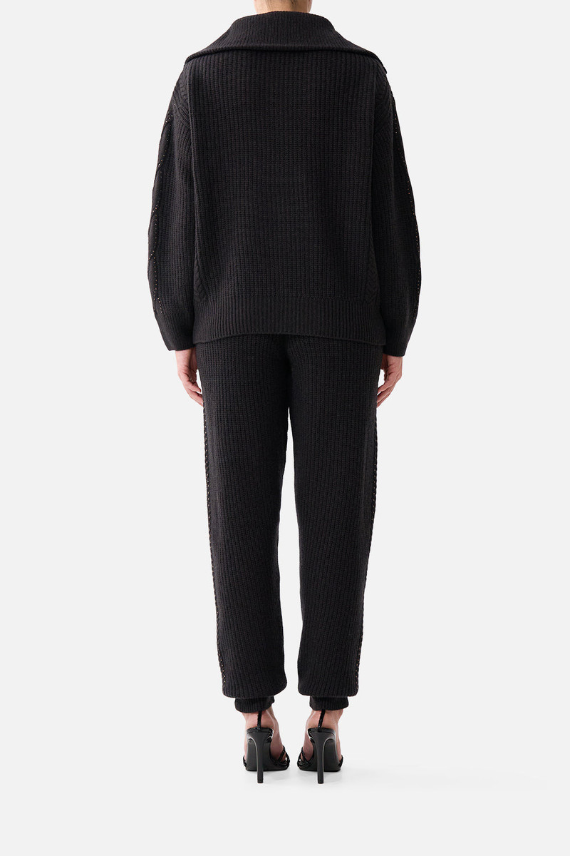 HALF ZIP KNIT SWEATER NIGHT GARDEN 3