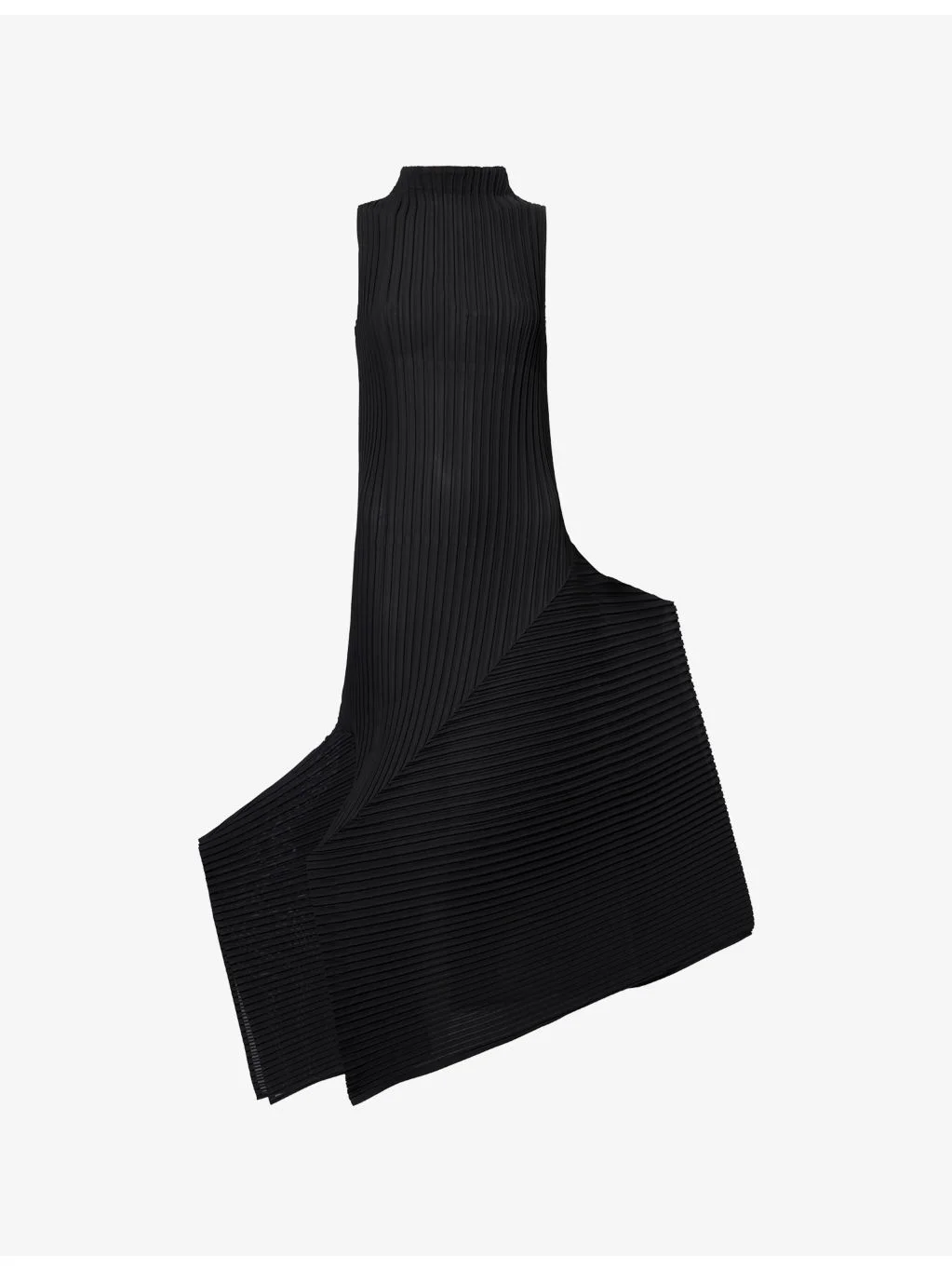 Fold Pleats Sleeveless Knitted Maxi Dress - 1