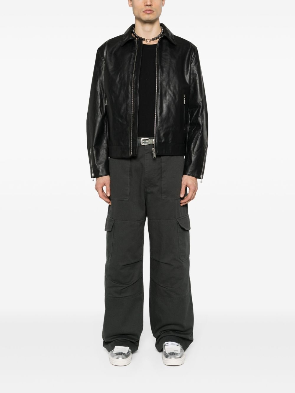 wide-leg cargo trousers - 2