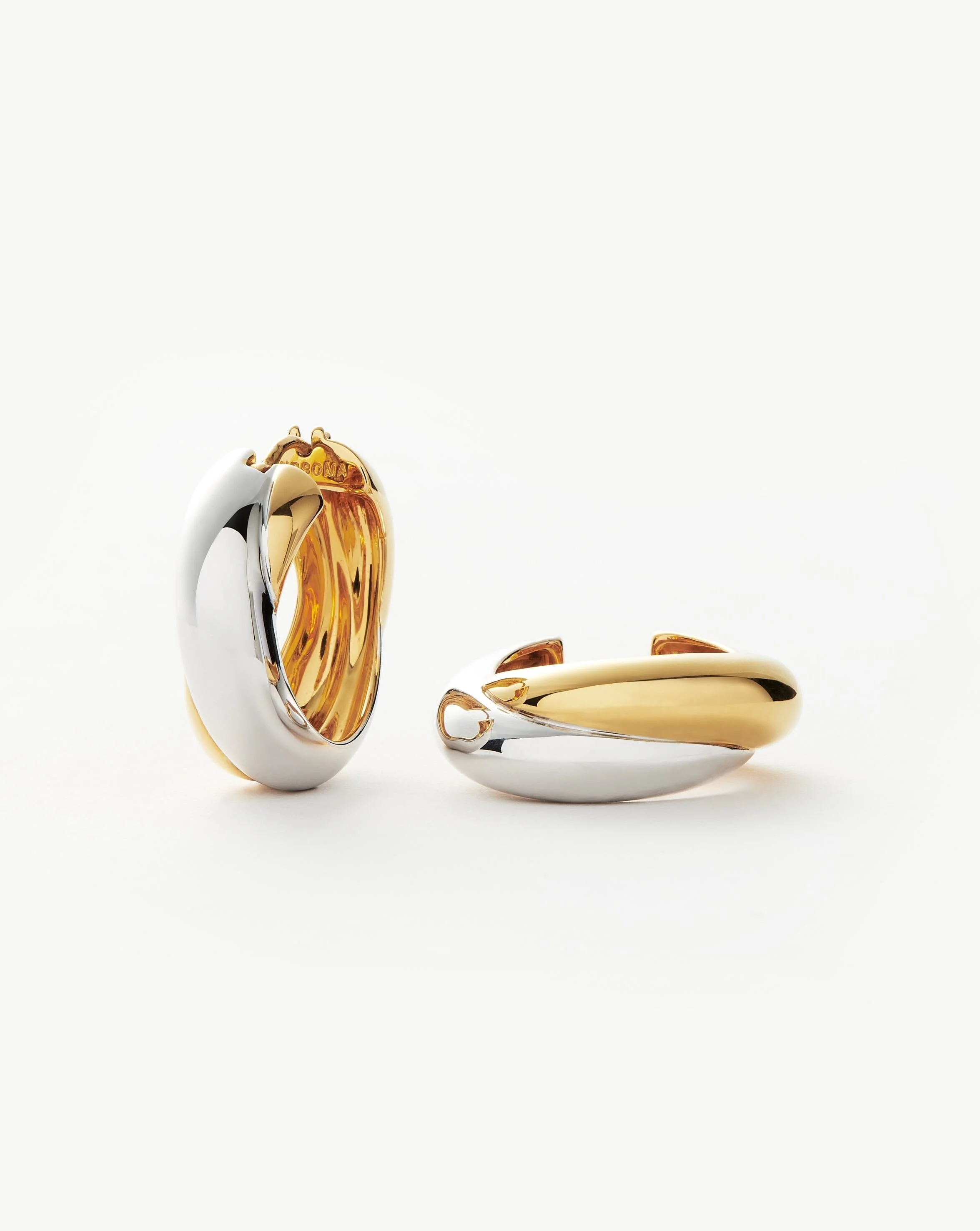 Lucy Williams Chunky Entwine Medium Hoop Earrings - 1
