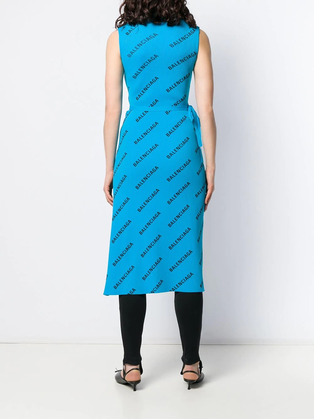 allover logo wrap dress - 4