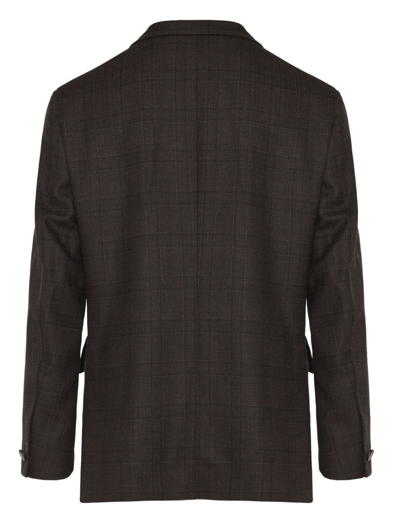 Brioni check buckle jacket outlook