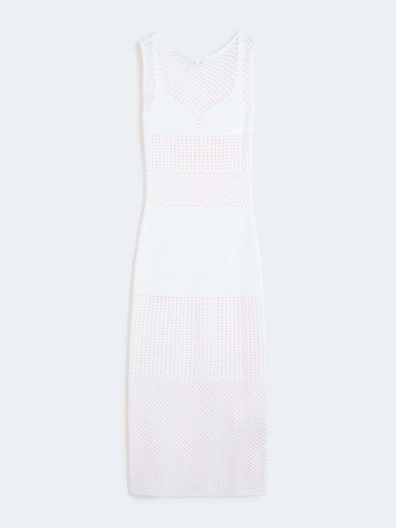 FESTA Long stretch viscose dress - WHITE 1