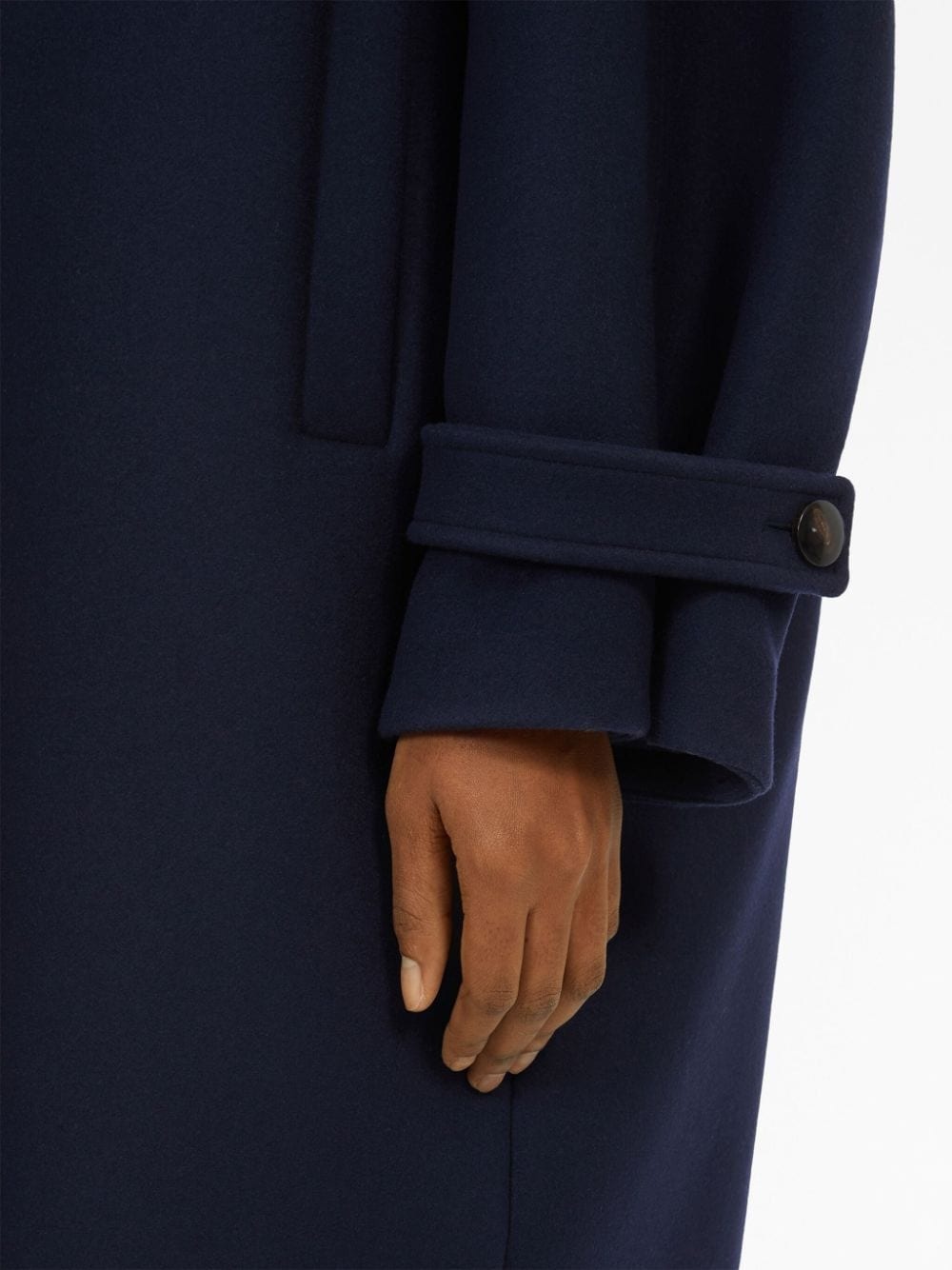 single-breast wool coat - 5