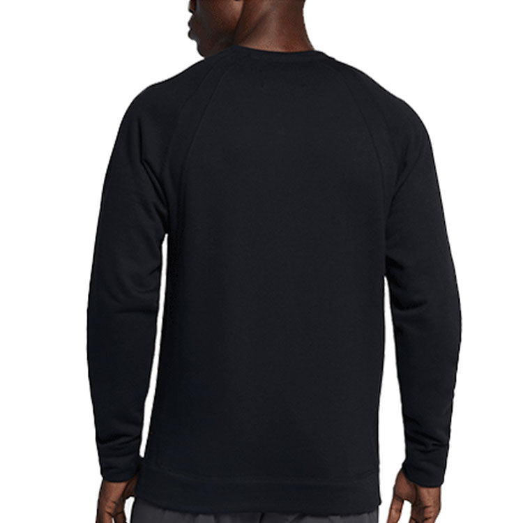 Men's Air Jordan Solid Color Sports Round Neck Pullover Long Sleeves Black AH3935-010 - 3
