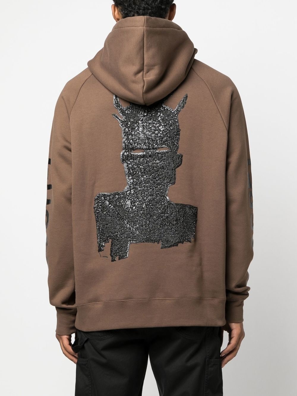 motif print hoodie - 5