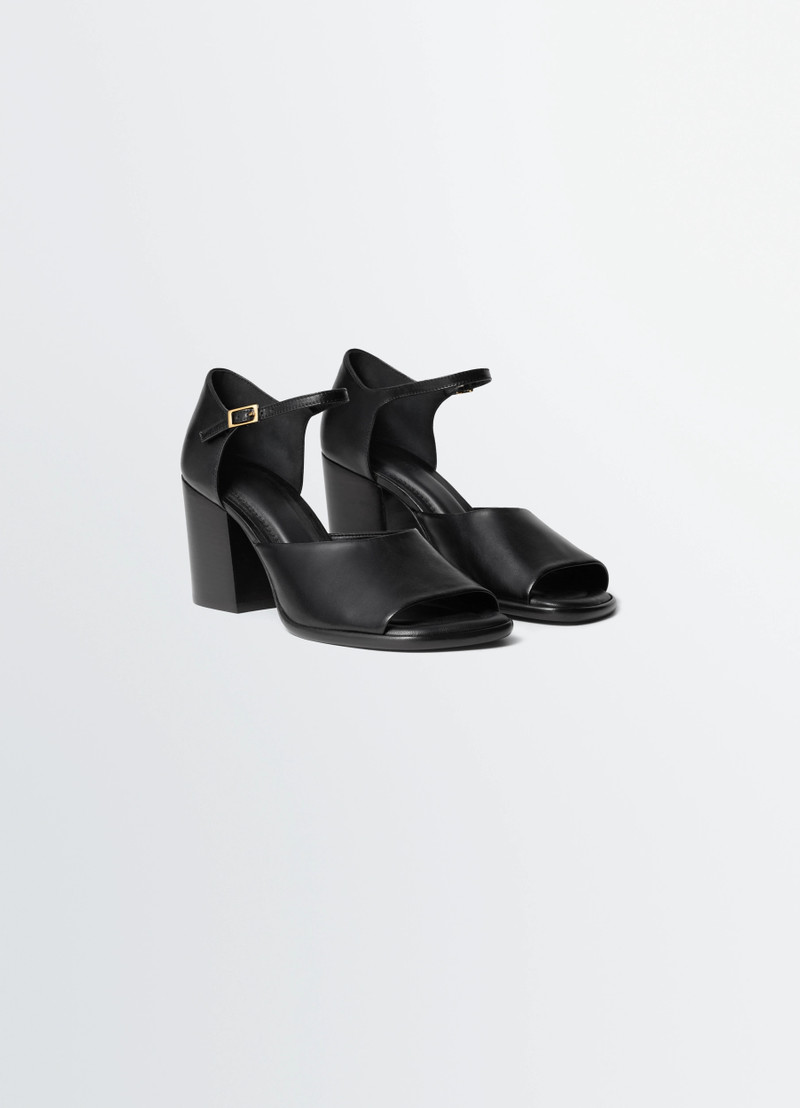 Lemaire HEELED SANDALS IN GLOSSY LEATHER outlook