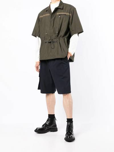 sacai drawstring short-sleeved shirt outlook