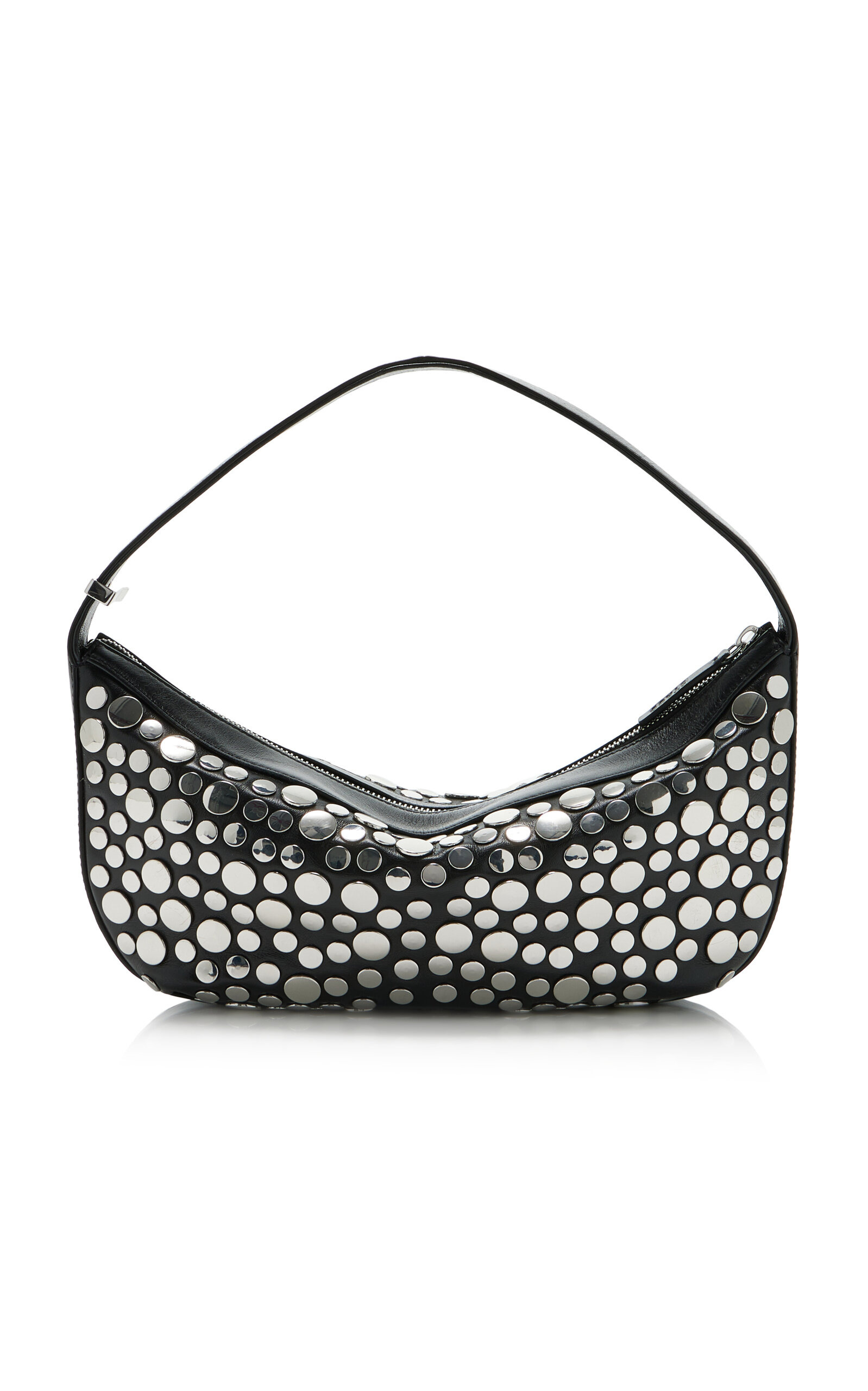Demy Studded Leather Shoulder Bag black - 5