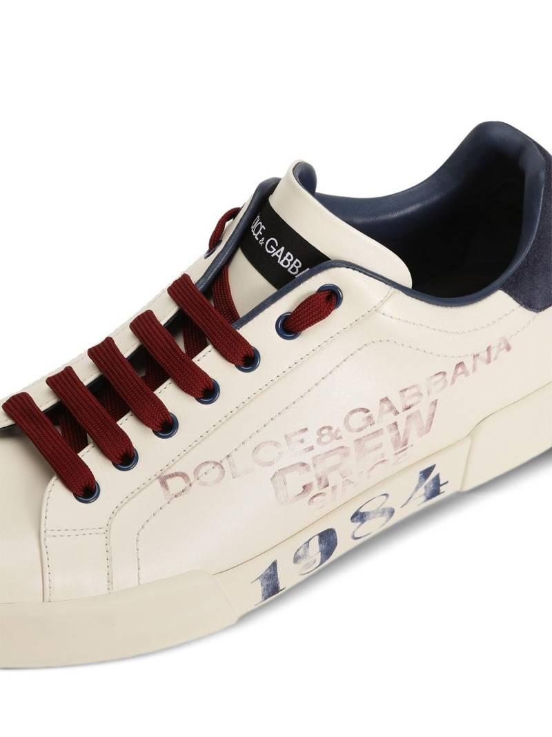 printed-logo lace-up sneakers 4