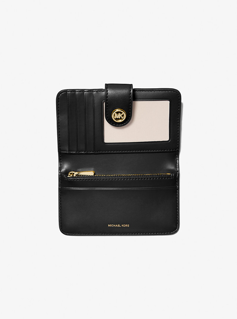 MICHAEL KORS MK Pop Charm Medium Pebbled Leather Wallet outlook