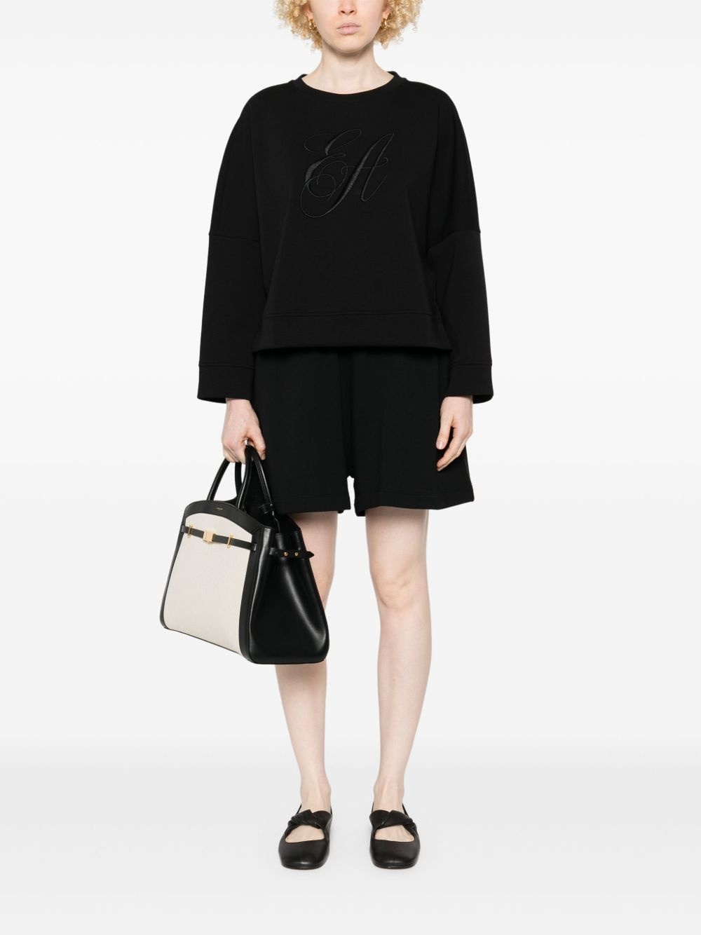 logo-embroidered sweatshirt - 2